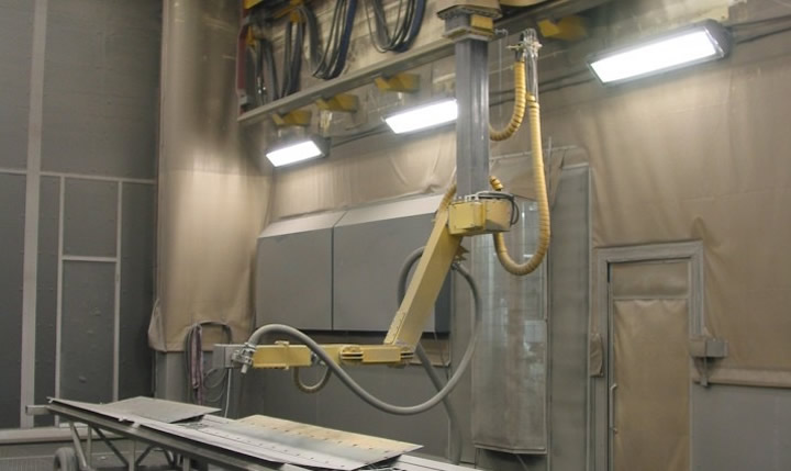 龍門式機(jī)器人噴砂房
